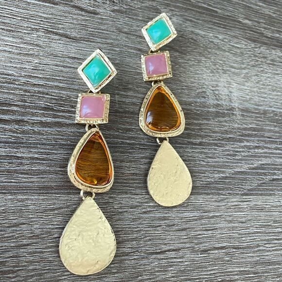 Statement drop earrings N305 - Picture 2 of 4